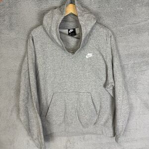 S Nike Hoodie Womens XXL Grey‎ Pullover Swoosh Sweatshirt Casual Active
